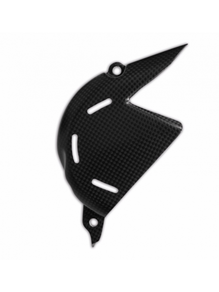 Cubierta de piñón de fibra de carbono.