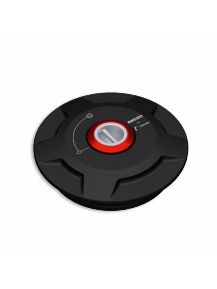 Tapón del depósito de combustible mecanizado a partir de un bloque sólido de aluminio