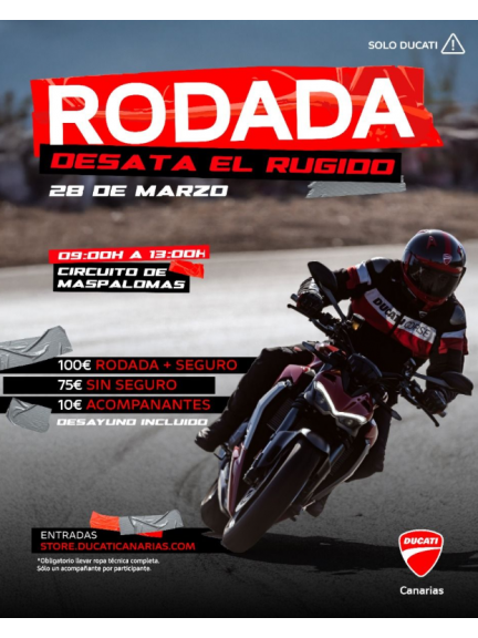 Rodada 28 de marzo - Gran Canaria (Entrada acompañante)